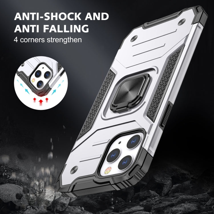 For iPhone 12 Pro Max Magnetic Armor Shockproof TPU + PC Case with Metal Ring Holder