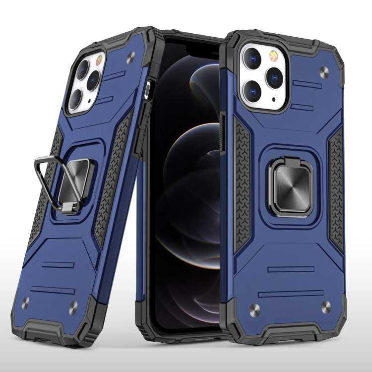 For iPhone 12 / 12 Pro Magnetic Armor Shockproof TPU + PC Case with Metal Ring Holder