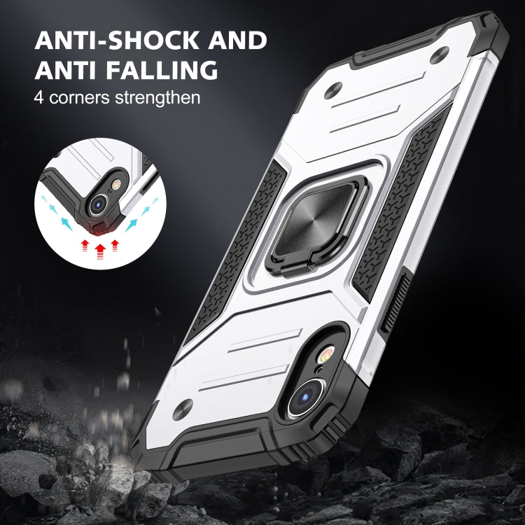 For iPhone XR Magnetic Armor Shockproof TPU + PC Case with Metal Ring Holder