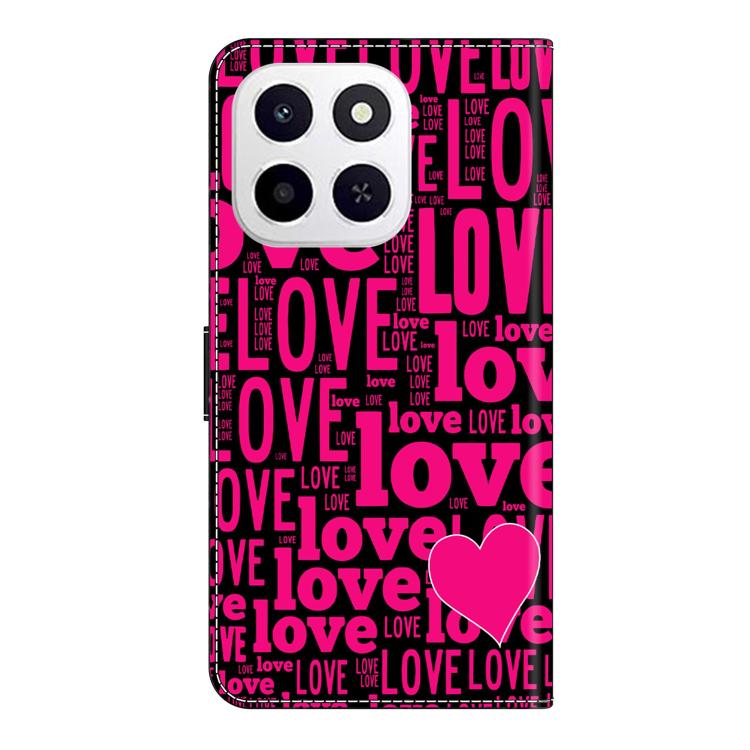 For Honor X6c 4G Crystal-Like Painted Vegan Leather Phone Case