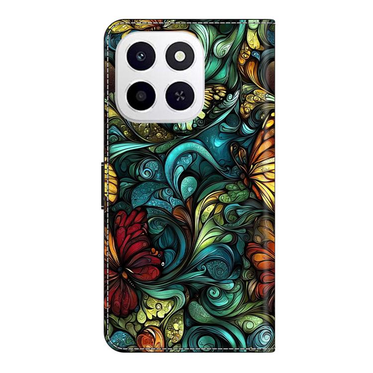 For Honor X6c 4G Crystal-Like Painted Vegan Leather Phone Case