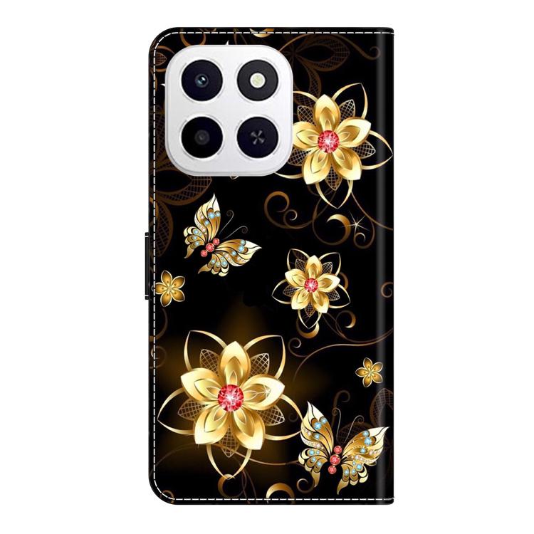 For Honor X6c 4G Crystal-Like Painted Vegan Leather Phone Case