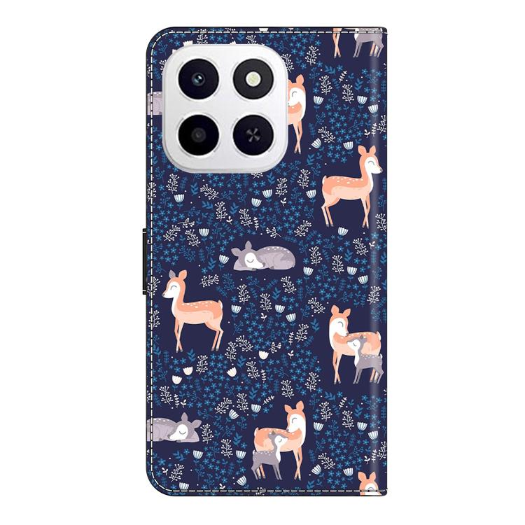 For Honor X6c 4G Crystal-Like Painted Vegan Leather Phone Case
