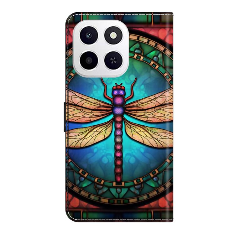 For Honor X6c 4G Crystal-Like Painted Vegan Leather Phone Case