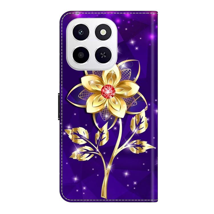 For Honor X6c 4G Crystal-Like Painted Vegan Leather Phone Case