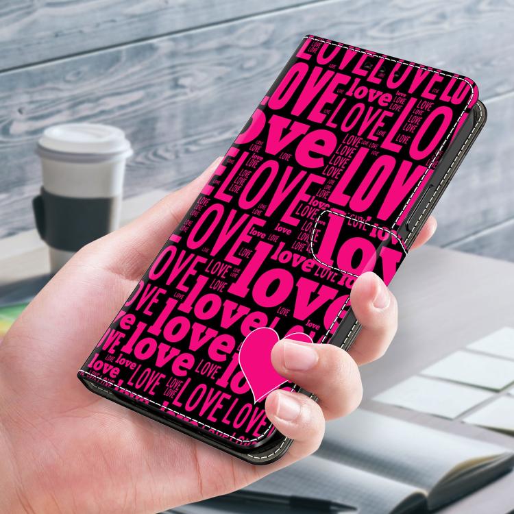 For iPhone 16 Plus Crystal-Like Painted Vegan Leather Phone Case