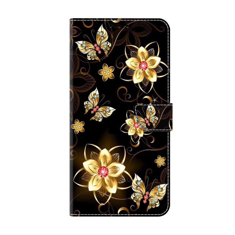 For iPhone 16 Plus Crystal-Like Painted Vegan Leather Phone Case