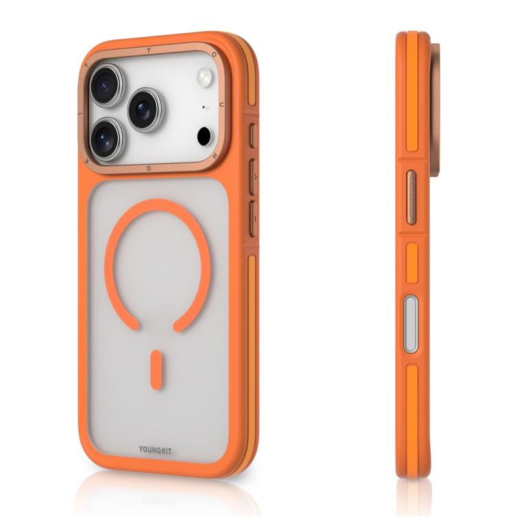 For iPhone 17 Pro YOUNGKIT Rocky Sand Skin-Touch Matte TPU PC Hybrid Magnetic Phone Case