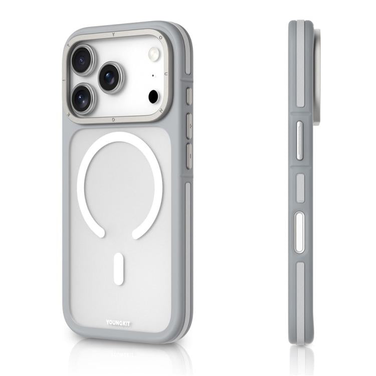 For iPhone 17 Pro YOUNGKIT Rocky Sand Skin-Touch Matte TPU PC Hybrid Magnetic Phone Case