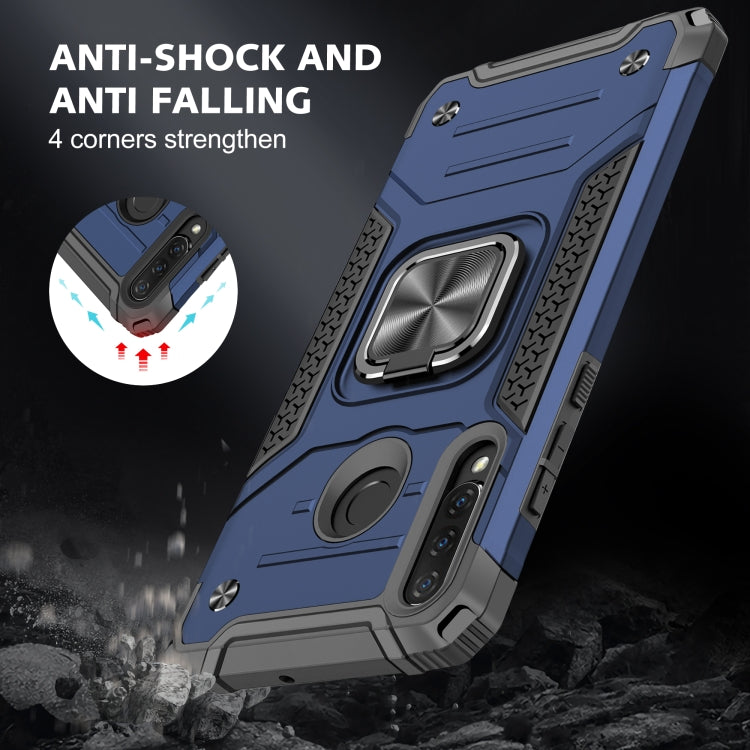 For Huawei Nova 4e / P30 Lite Magnetic Armor Shockproof TPU + PC Case with Metal Ring Holder