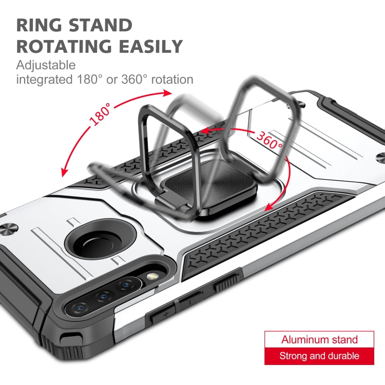For Huawei Nova 4e / P30 Lite Magnetic Armor Shockproof TPU + PC Case with Metal Ring Holder