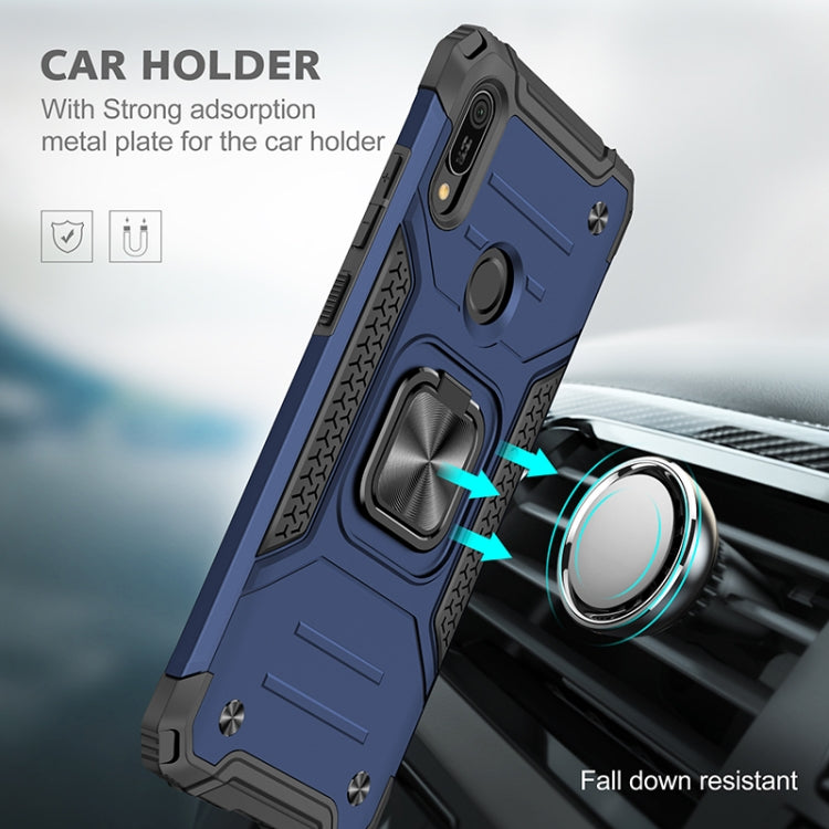For Huawei Y6 Prlme / Y6 Magnetic Armor Shockproof TPU + PC Case with Metal Ring Holder
