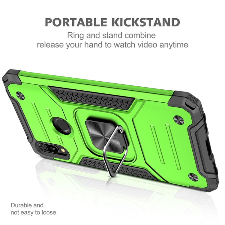 For Huawei Y6 Prlme / Y6 Magnetic Armor Shockproof TPU + PC Case with Metal Ring Holder