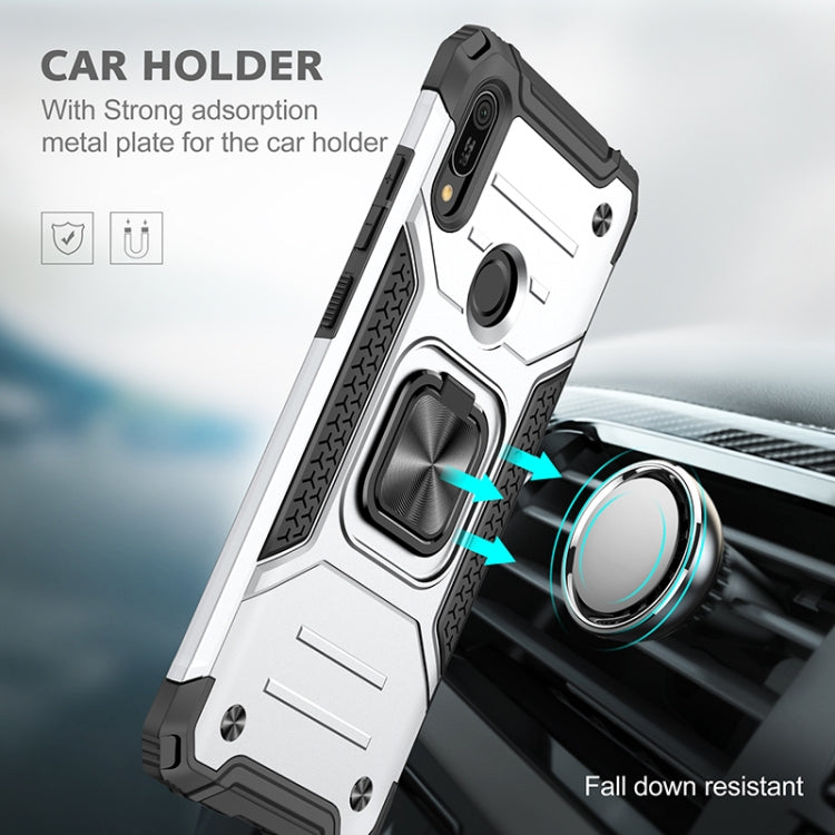 For Huawei Y6 Prlme / Y6 Magnetic Armor Shockproof TPU + PC Case with Metal Ring Holder