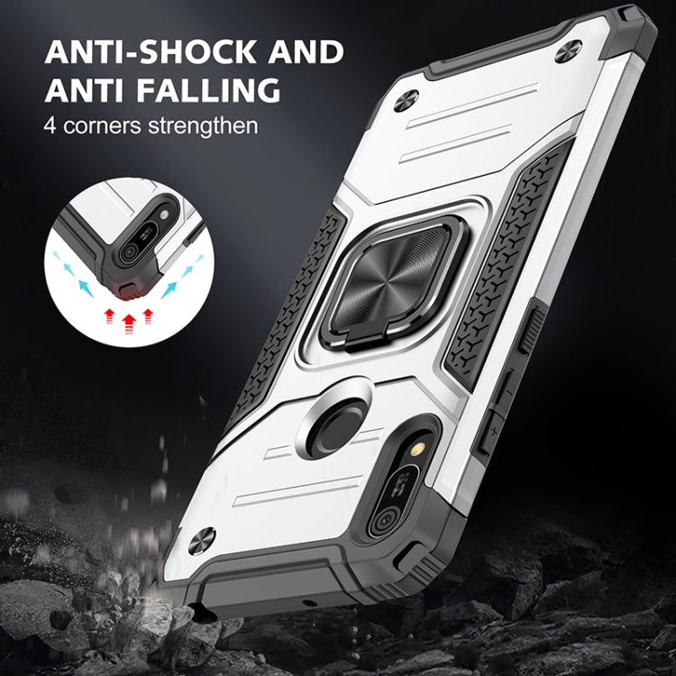 For Huawei Y6 Prlme / Y6 Magnetic Armor Shockproof TPU + PC Case with Metal Ring Holder