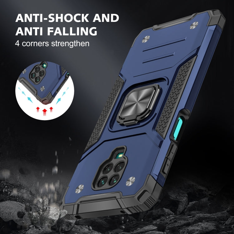 For Xiaomi Redmi Note 9 Pro / Note 9S Magnetic Armor Shockproof TPU + PC Case with Metal Ring Holder