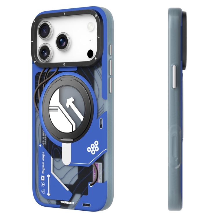 For iPhone 17 Pro YOUNGKIT Starship Series Rotation Holder IMD TPU Magnetic Phone Case