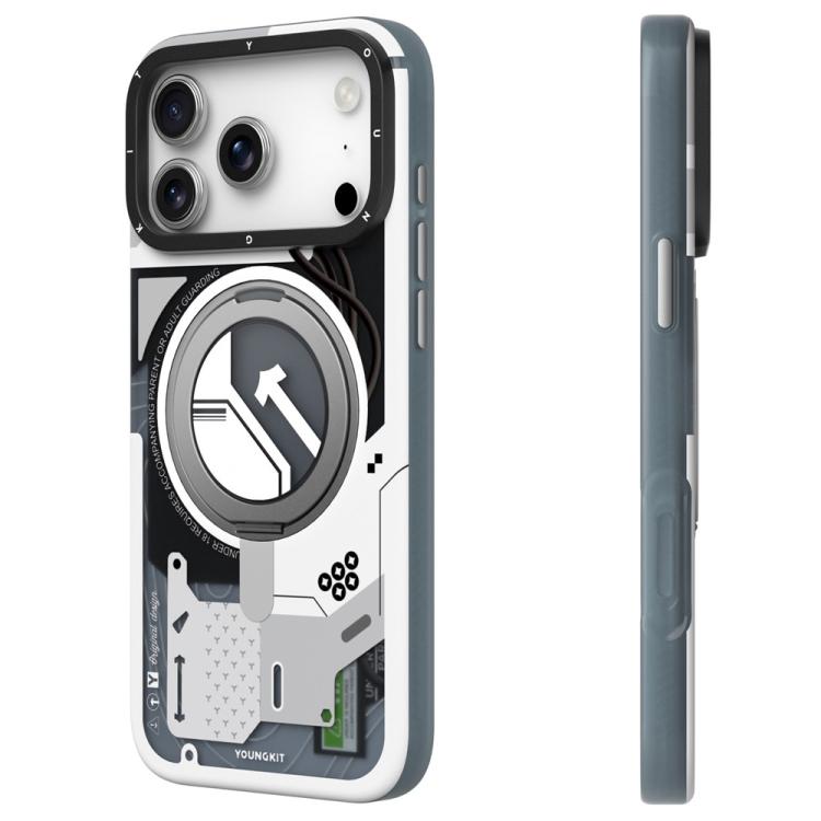 For iPhone 17 Pro YOUNGKIT Starship Series Rotation Holder IMD TPU Magnetic Phone Case