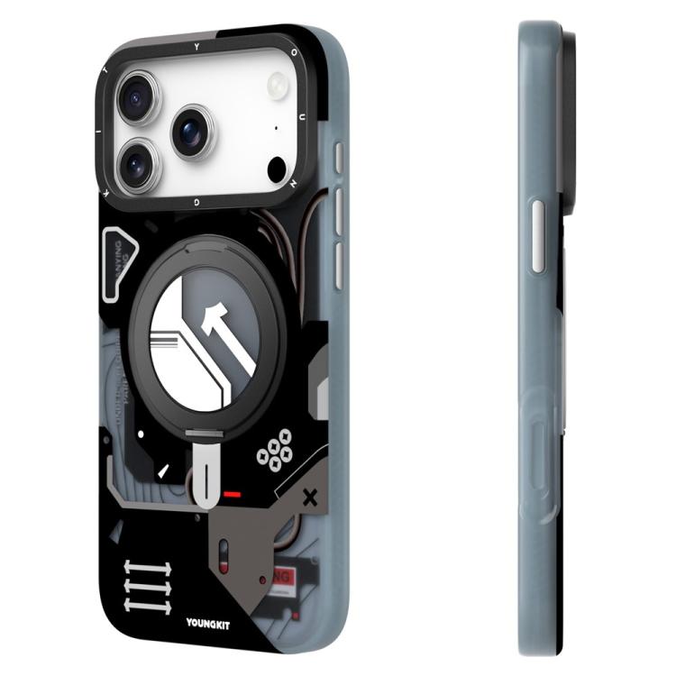For iPhone 17 Pro YOUNGKIT Starship Series Rotation Holder IMD TPU Magnetic Phone Case