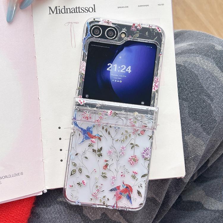 For Samsung Galaxy Z Flip5 Flowers Magpie Pattern Phone Case