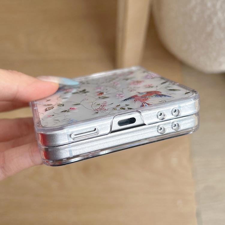 For Samsung Galaxy Z Flip7 5G Flowers Magpie Pattern Phone Case