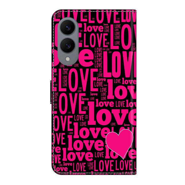 For Samsung Galaxy S25 Edge 5G Crystal-Like Painted Vegan Leather Phone Case