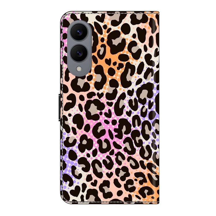 For Samsung Galaxy S25 Edge 5G Crystal-Like Painted Vegan Leather Phone Case
