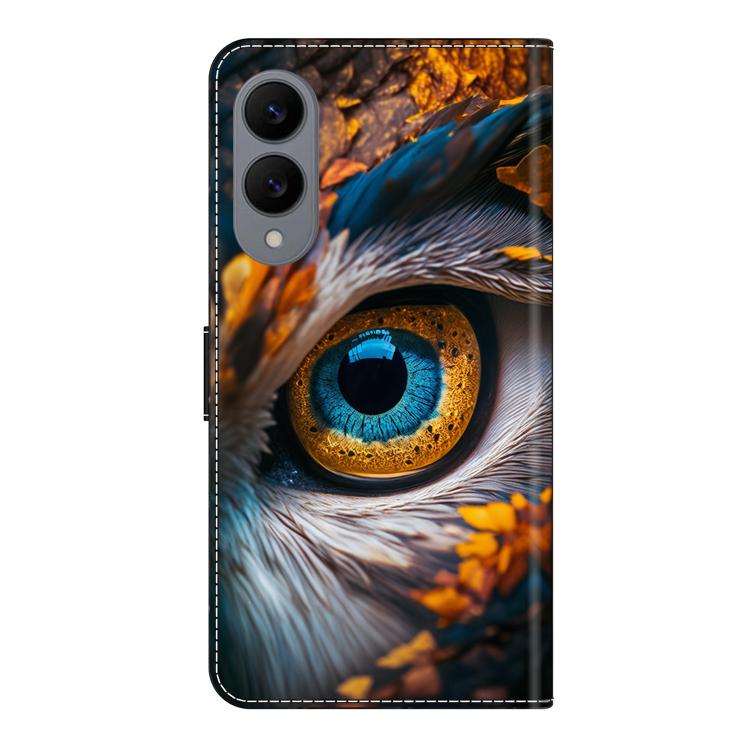 For Samsung Galaxy S25 Edge 5G Crystal-Like Painted Vegan Leather Phone Case