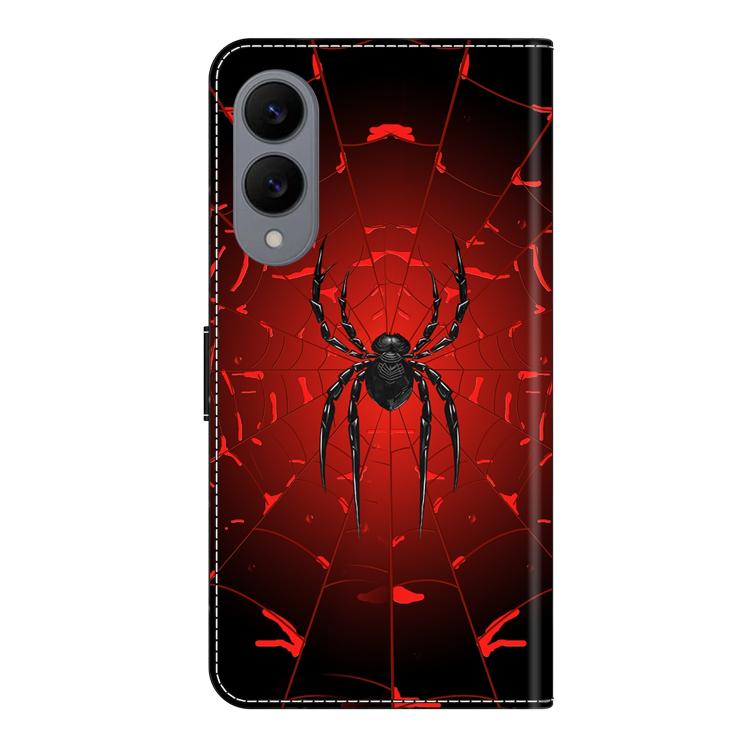 For Samsung Galaxy S25 Edge 5G Crystal-Like Painted Vegan Leather Phone Case