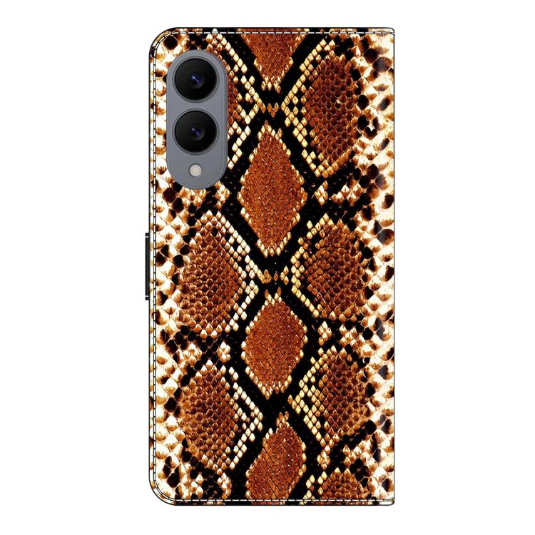 For Samsung Galaxy S25 Edge 5G Crystal-Like Painted Vegan Leather Phone Case
