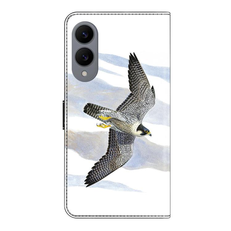For Samsung Galaxy S25 Edge 5G Crystal-Like Painted Vegan Leather Phone Case