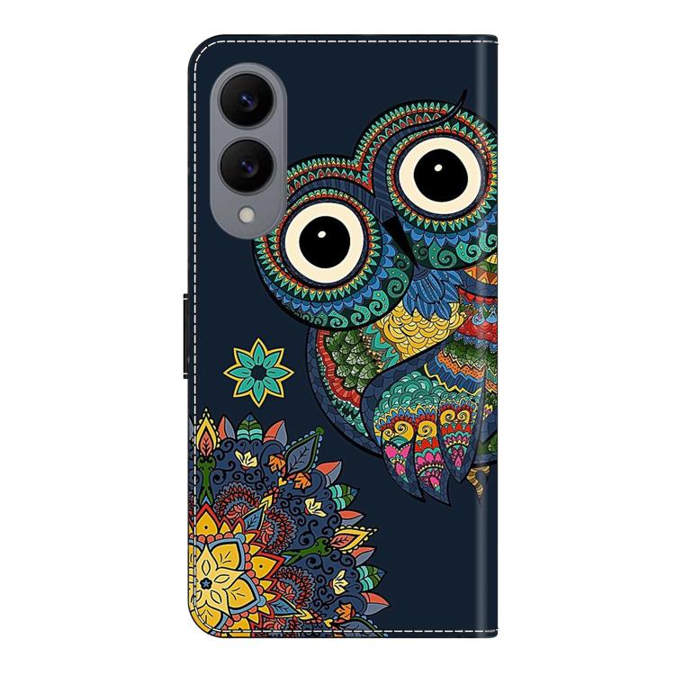 For Samsung Galaxy S25 Edge 5G Crystal-Like Painted Vegan Leather Phone Case