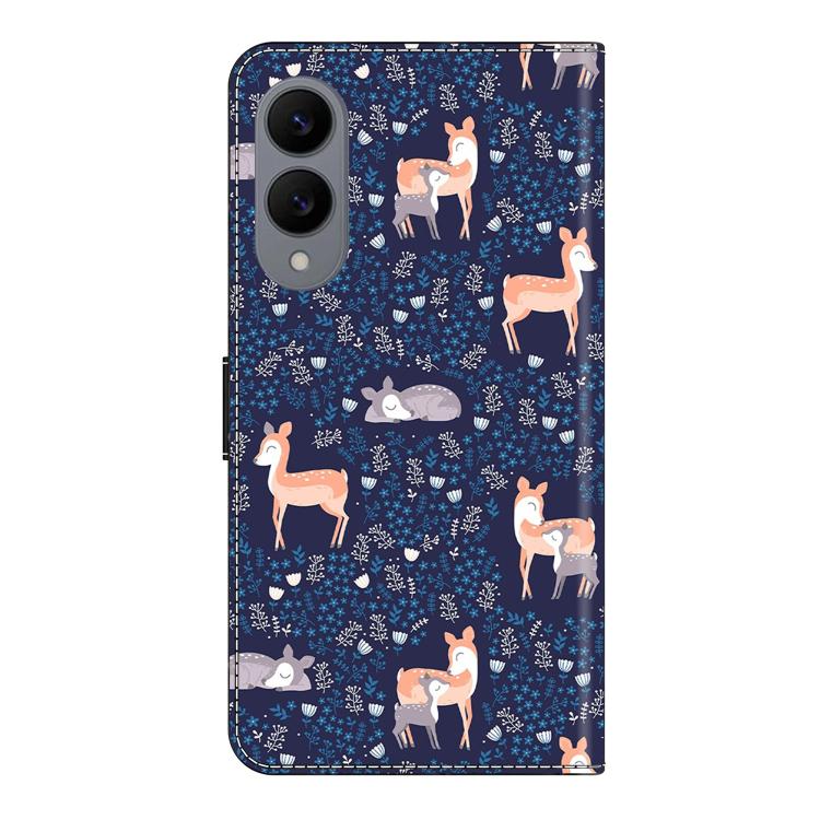 For Samsung Galaxy S25 Edge 5G Crystal-Like Painted Vegan Leather Phone Case