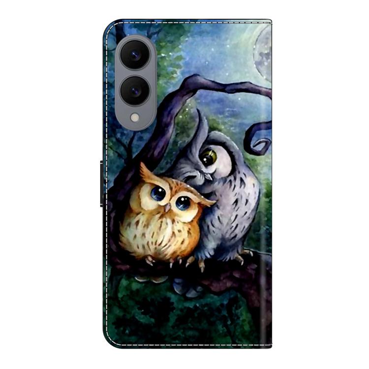For Samsung Galaxy S25 Edge 5G Crystal-Like Painted Vegan Leather Phone Case