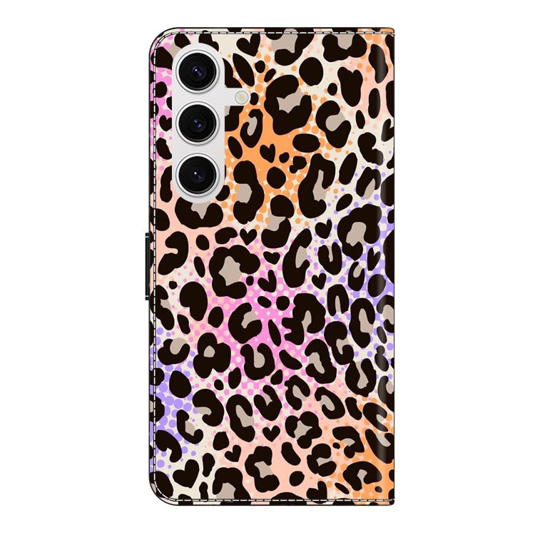For Samsung Galaxy S24 5G Crystal-Like Painted Vegan Leather Phone Case