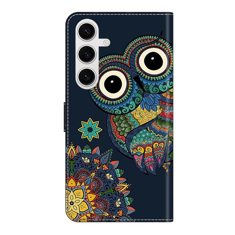 For Samsung Galaxy S24 5G Crystal-Like Painted Vegan Leather Phone Case