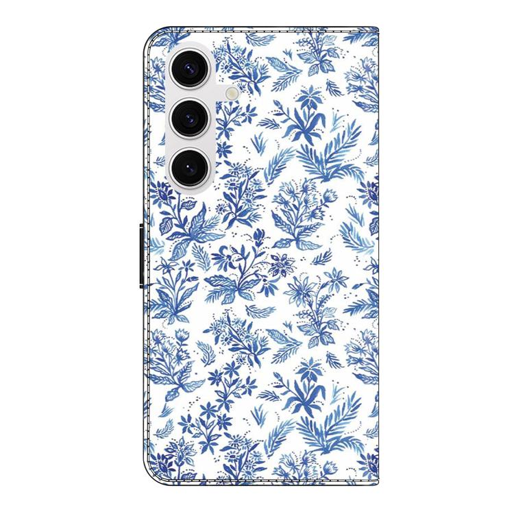 For Samsung Galaxy S24 5G Crystal-Like Painted Vegan Leather Phone Case