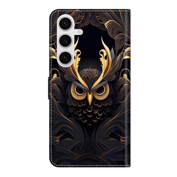 For Samsung Galaxy S24 5G Crystal-Like Painted Vegan Leather Phone Case