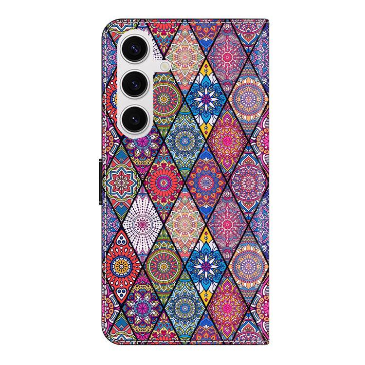 For Samsung Galaxy S22+ 5G Crystal-Like Painted Vegan Leather Phone Case