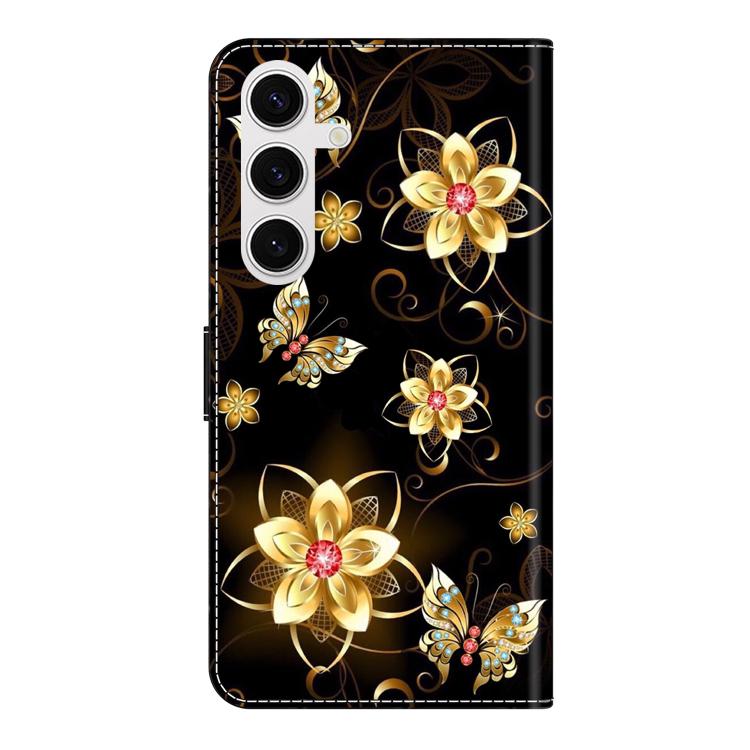 For Samsung Galaxy S22+ 5G Crystal-Like Painted Vegan Leather Phone Case