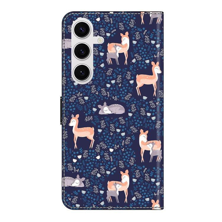 For Samsung Galaxy S22+ 5G Crystal-Like Painted Vegan Leather Phone Case