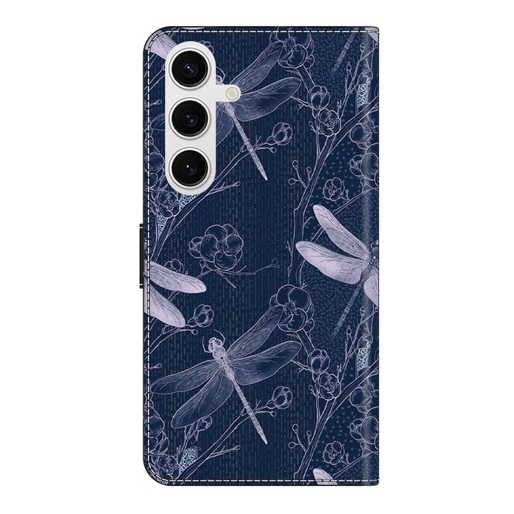For Samsung Galaxy S22+ 5G Crystal-Like Painted Vegan Leather Phone Case