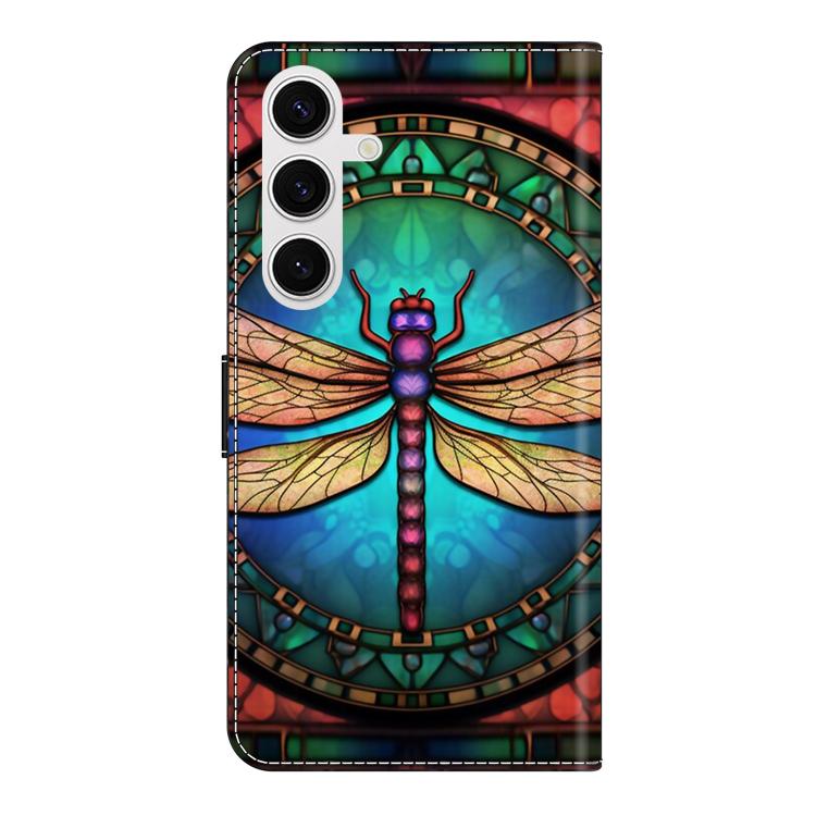 For Samsung Galaxy S22+ 5G Crystal-Like Painted Vegan Leather Phone Case