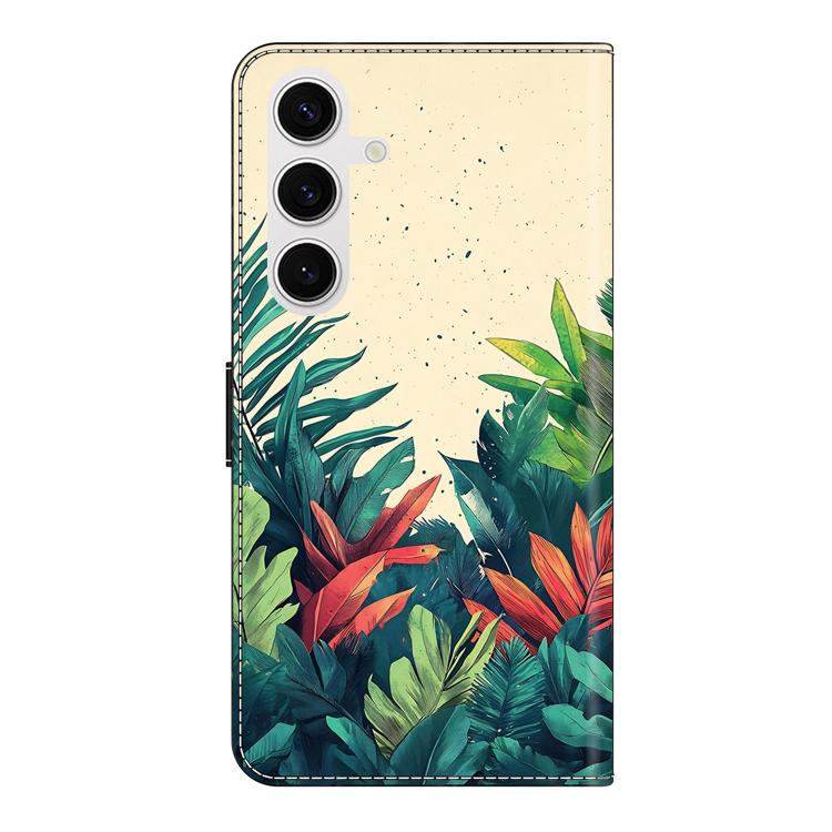 For Samsung Galaxy S22+ 5G Crystal-Like Painted Vegan Leather Phone Case