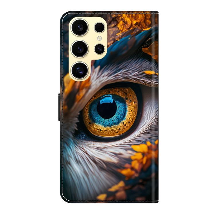 For Samsung Galaxy S22 Ultra 5G Crystal-Like Painted Vegan Leather Phone Case