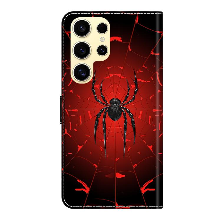 For Samsung Galaxy S22 Ultra 5G Crystal-Like Painted Vegan Leather Phone Case