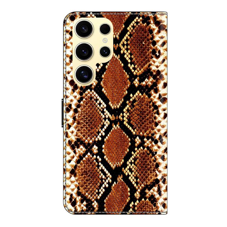 For Samsung Galaxy S22 Ultra 5G Crystal-Like Painted Vegan Leather Phone Case