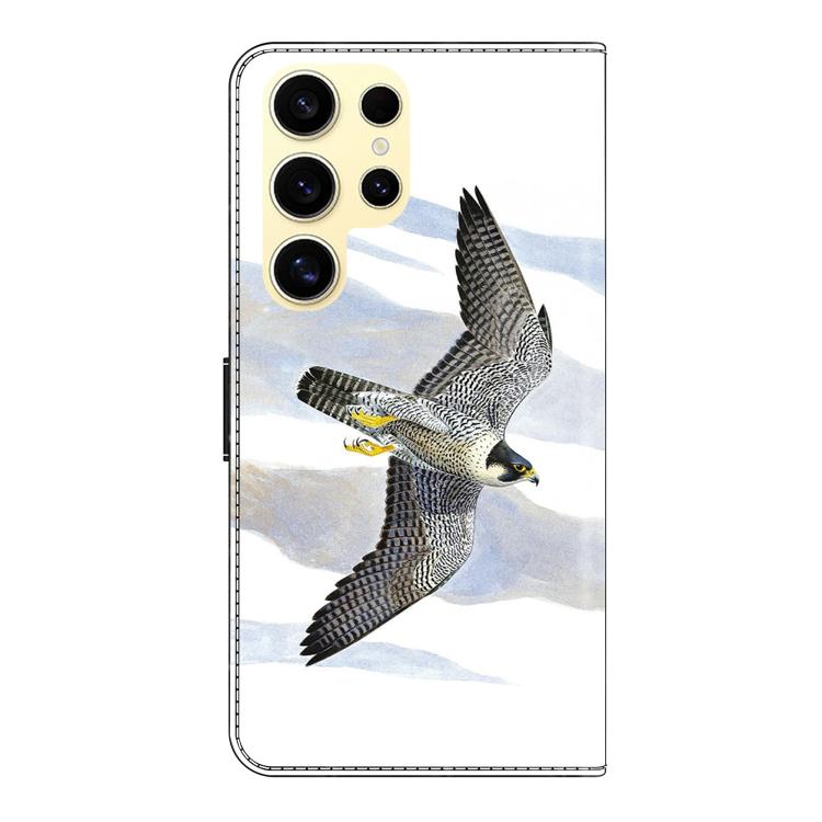 For Samsung Galaxy S22 Ultra 5G Crystal-Like Painted Vegan Leather Phone Case