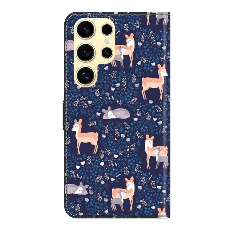 For Samsung Galaxy S22 Ultra 5G Crystal-Like Painted Vegan Leather Phone Case