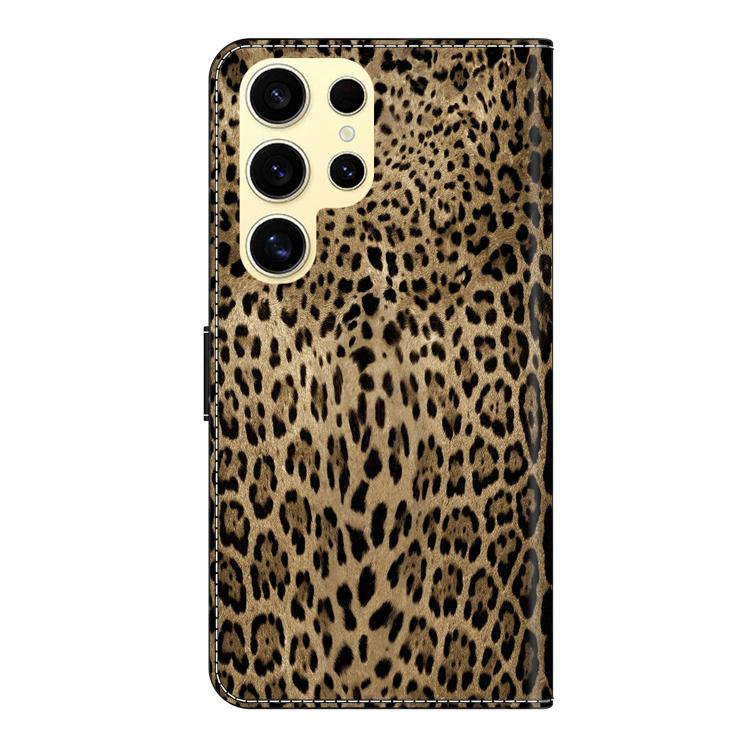 For Samsung Galaxy S22 Ultra 5G Crystal-Like Painted Vegan Leather Phone Case